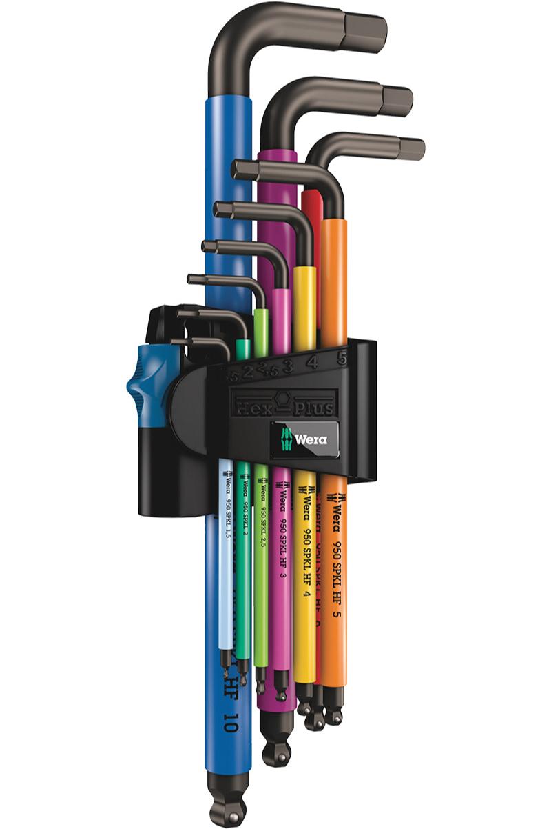 Juego de Llaves Hexagonales Métricas Wera 950/9 Hex-Plus Multicolour 1 BlackLaser | 9 Piezas