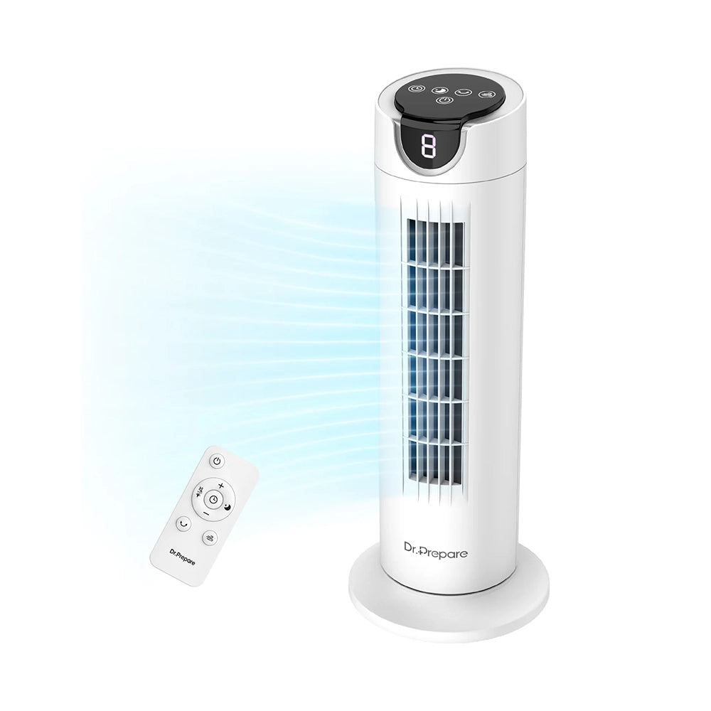 Ventilador de Torre 16" 12W DC 120V – Blanco DR.PREPARE DCCF10