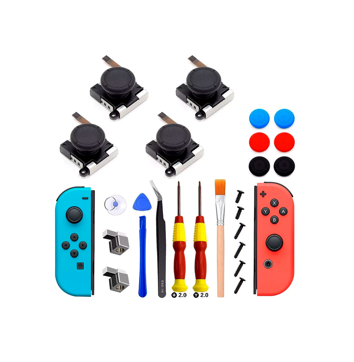 Kit De Reparación Joycon Nintendo Switch 25 Piezas