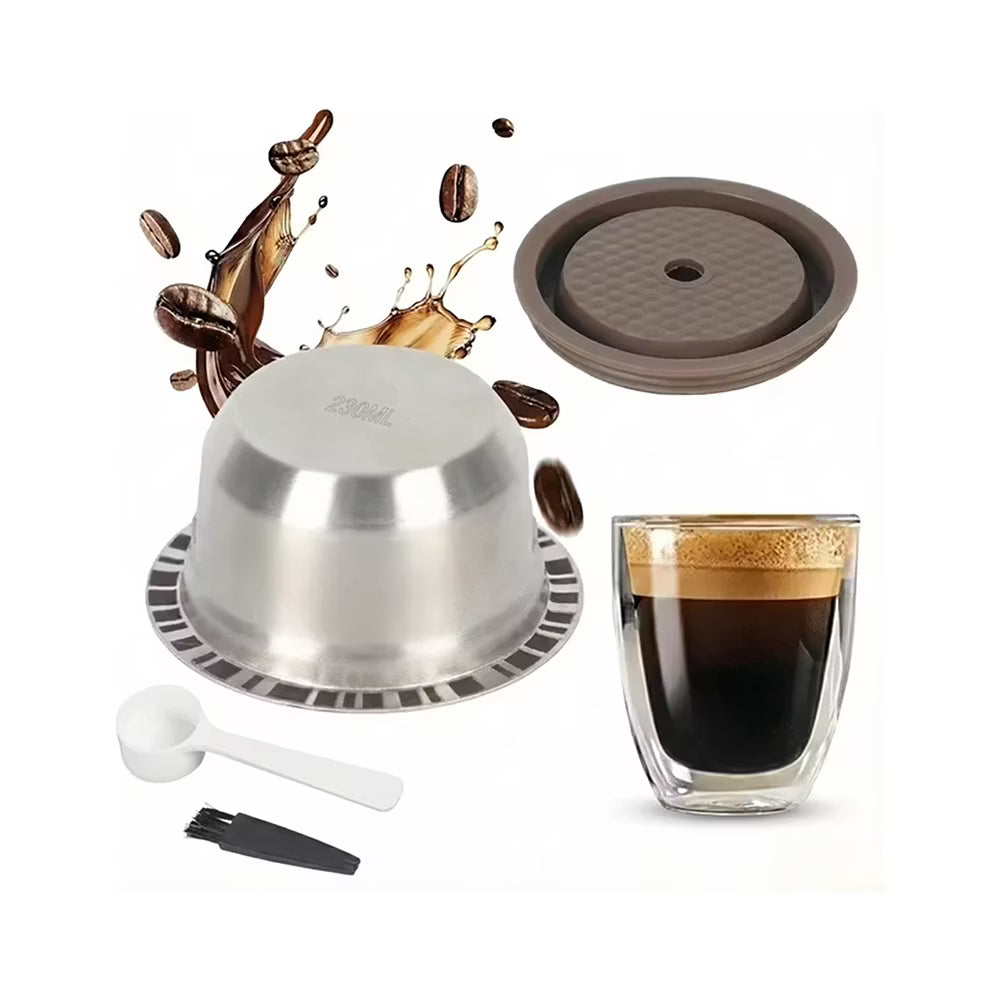 Cápsula Reutilizable Sendoger 230 ml para Nespresso Vertuo Pop y Next – Acero Inoxidable