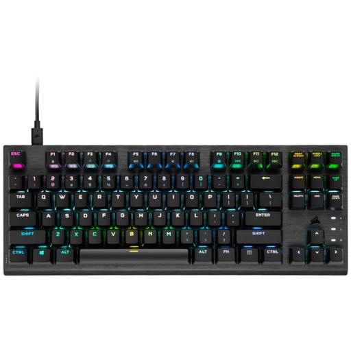 Teclado Gamer Óptico-mecánico Corsair K60 PRO TKL RGB, Key Switches CORSAIR OPX, Tenkeyless