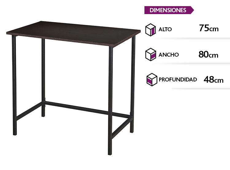 Combo Escritorio Con Silla Agnes Negro 4 Patas