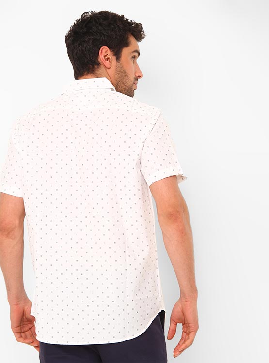 CAMISA MANGA CORTA KENNETH STEVENS MINI PRINT