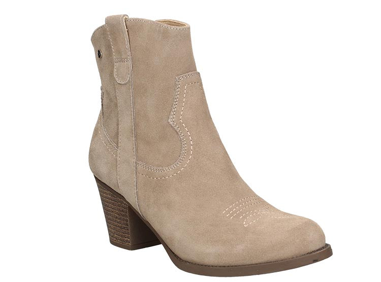 BOTINES MUJER CARRANO CUERO CAQUI RH049