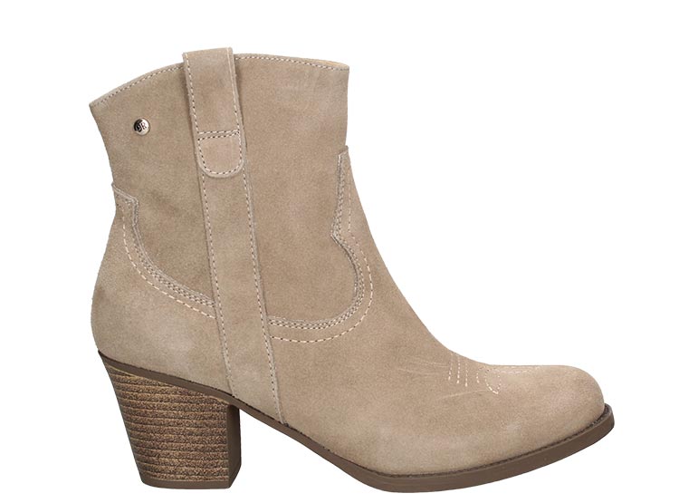BOTINES MUJER CARRANO CUERO CAQUI RH049