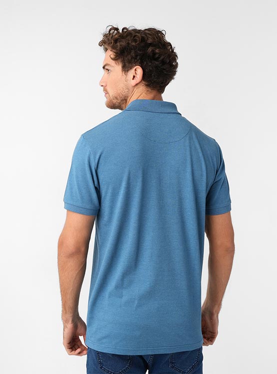 POLERA MANGA CORTA KENNETH STEVENS DE PIQUÉ SÓLIDA SIN BOLSILLO