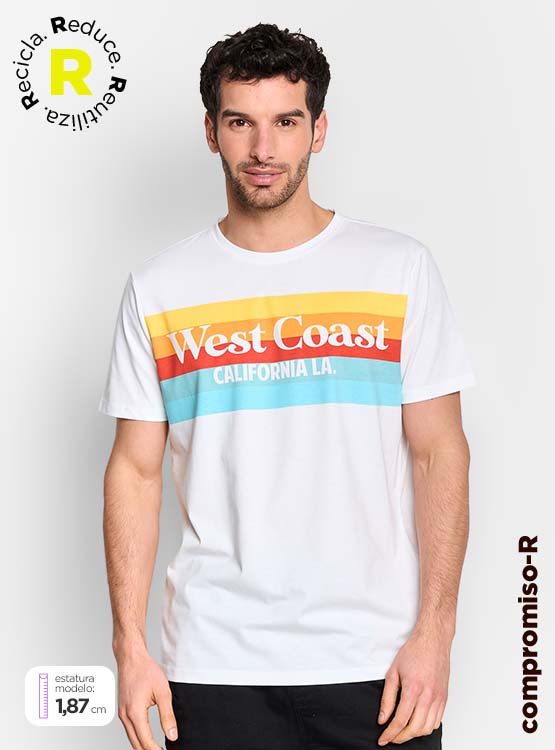 POLERA CUELLO REDONDO PRINT AL PECHO ROBERT LEWIS