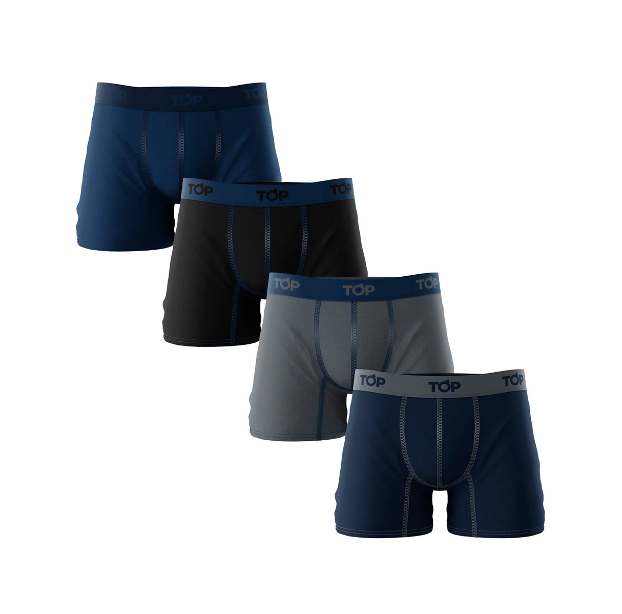 Bóxer Medio Algodón Color Pack 4 PK C13