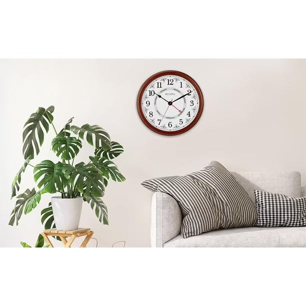 Reloj de Pared Bulova Daily C4804 | Calendario Semanal | Movimiento Silencioso