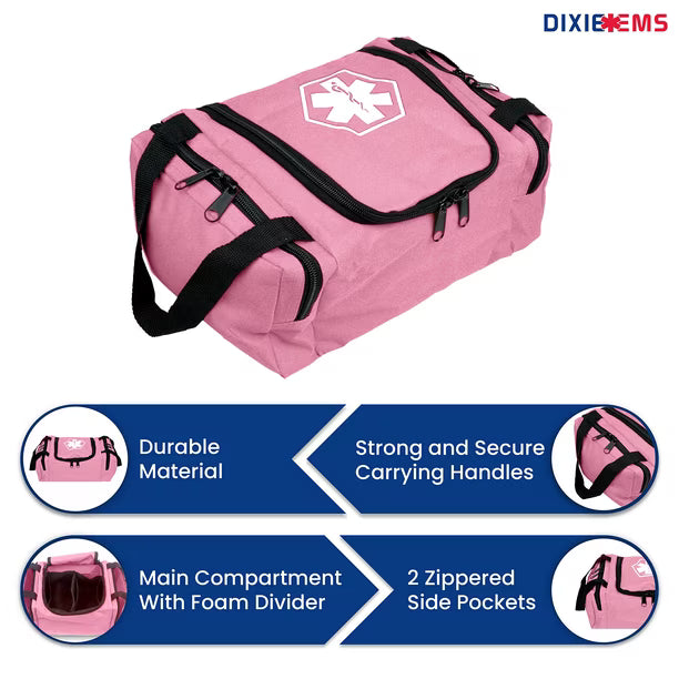 Bolsa de Primeros Auxilios Dixie EMS Dixigear Vacía Rosa – First Responder II