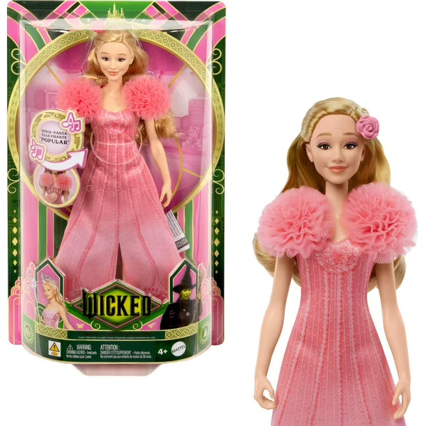 Muñeca de moda Mattel Wicked Singing Glinda con accesorios