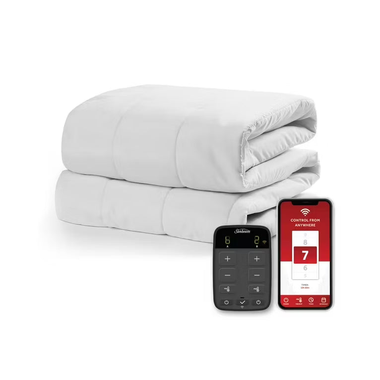 Colchón Sunbeam, manta eléctrica con conexión Wi-Fi, tamaño queen
