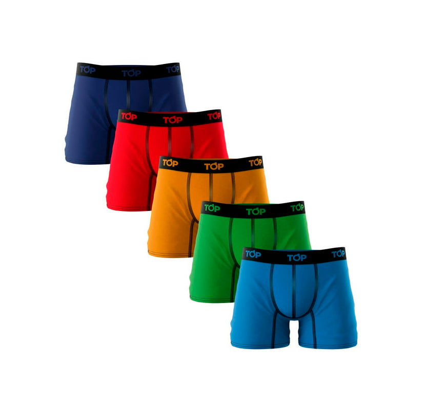Pack 5 Bóxer Medio Algodón C6