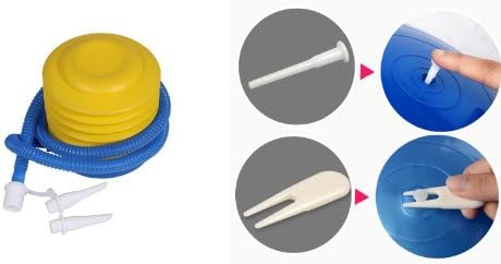 Pelota de Ejercicio BalanceFrom Antideslizante Azul 65 cm con Inflador