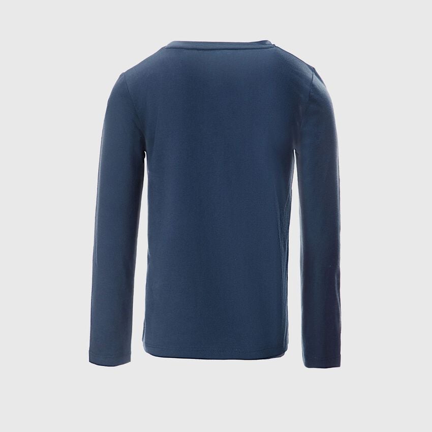 Polera Full Print Folia Infantil Azul Fashions Park