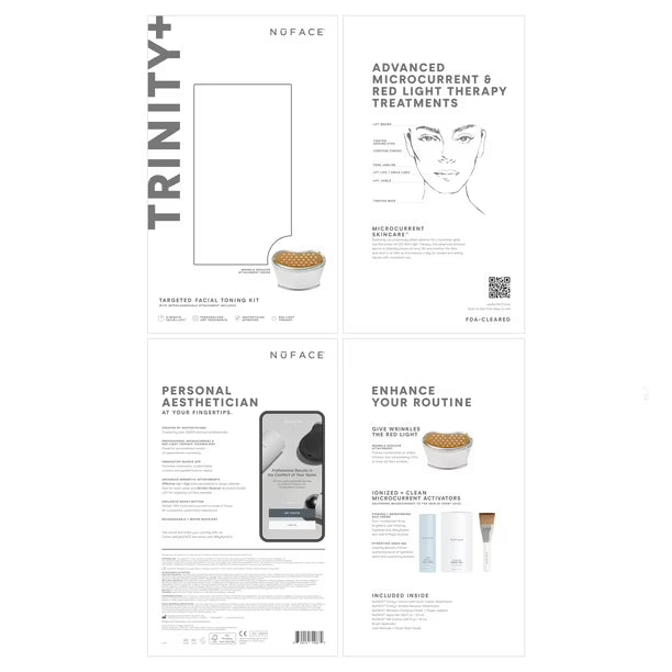 NuFACE TRINITY+ – Dispositivo Facial de Microcorriente con Terapia de Luz LED
