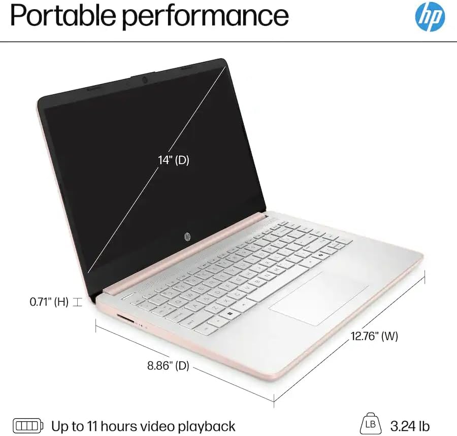 Notebook HP 14-dq6015dx 14” Intel N150 4GB RAM 128GB – Reacondicionado