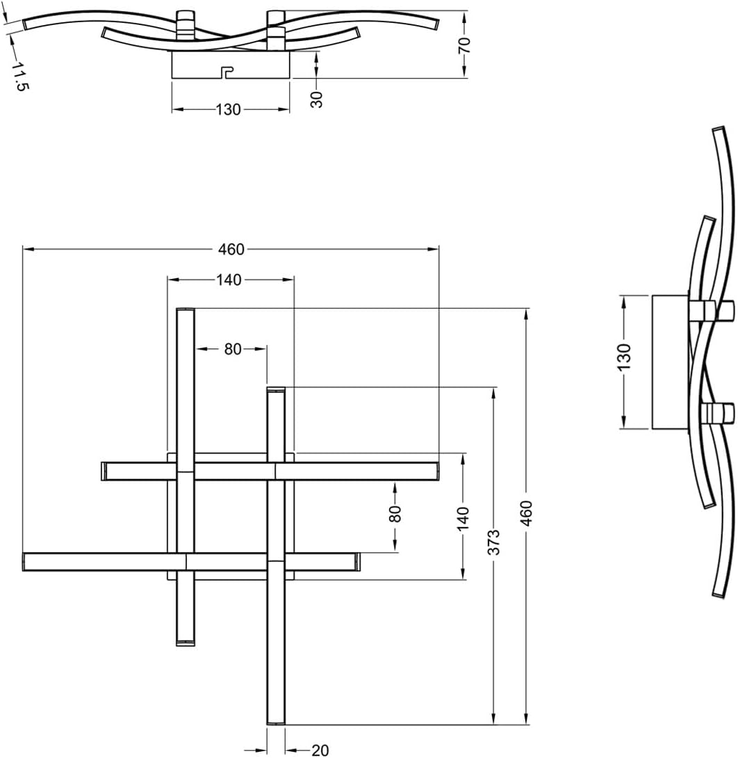 Lámpara de techo LED Reality Leuchten Route