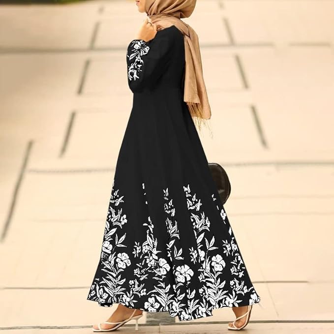 vestido musulmán, ropa islámica vintage, Primavera