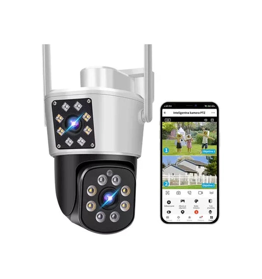 Camara De Seguridad Dual Lente 2nlf Wifi Exterior 4mp