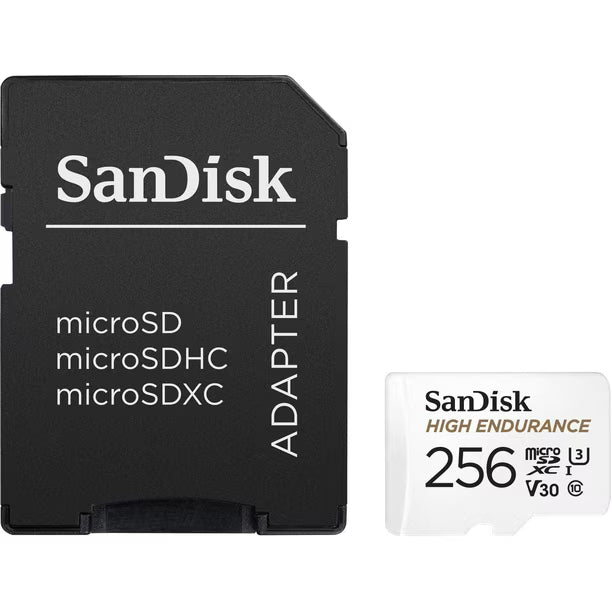 Tarjeta microSDXC SanDisk High Endurance Video de 256 GB con adaptador