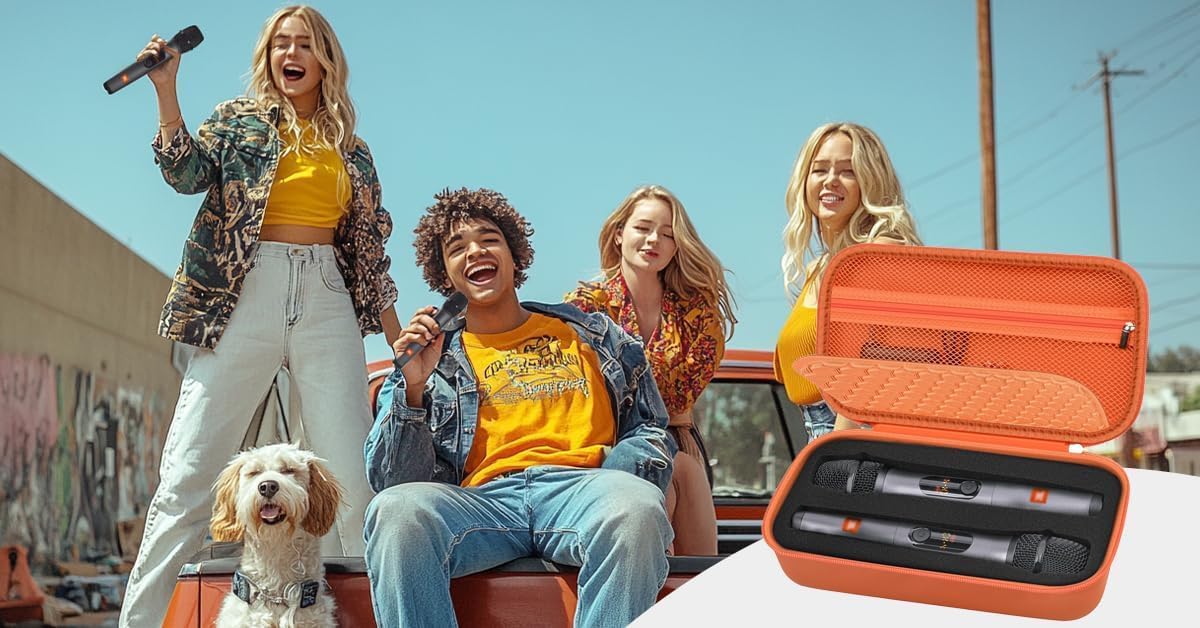 Comecase Estuche para micrófono inalámbrico Compatible con JBL Wireless Two Microphone/para JBL Partybox