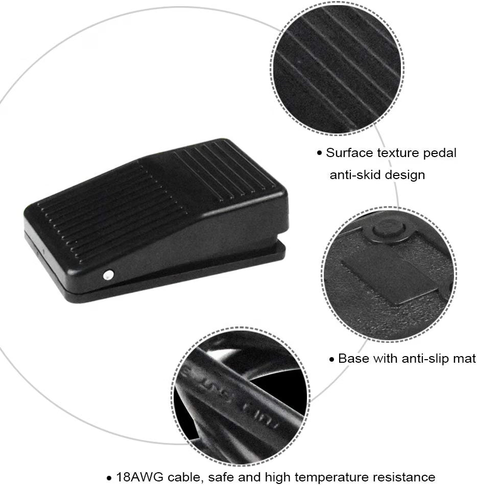 briidea Interruptor de Pedal Foot Switch Deadman para Herramientas Eléctricas – 16 A
