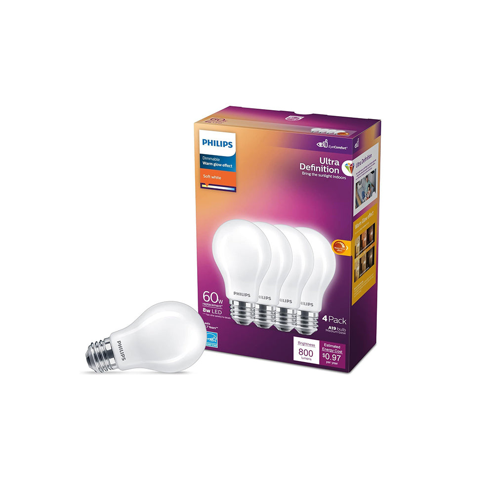 PHILIPS Ampolletas LED de 60 W A19 Pack 4