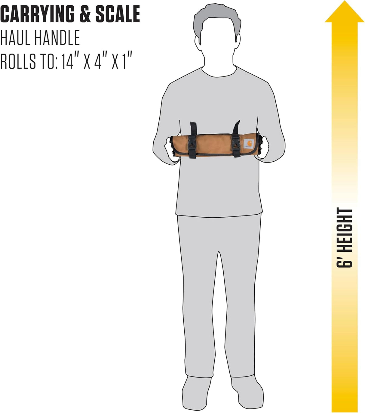 Rollo multiusos Carhartt de 18 bolsillos Herramientas