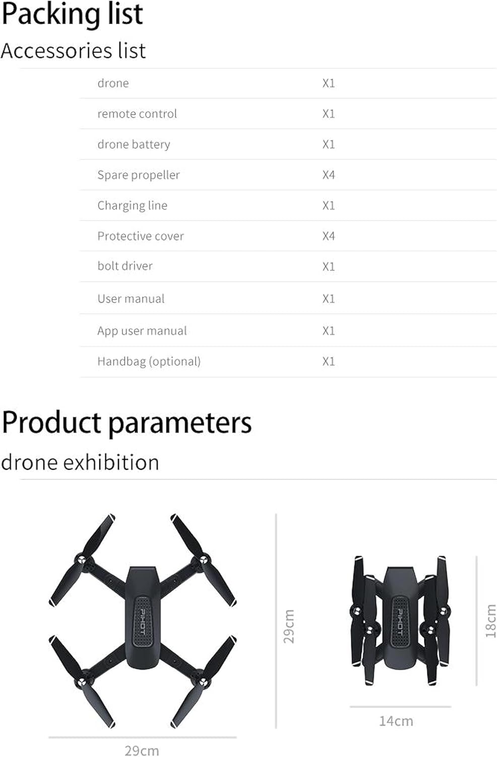 Dron P30 con cámara dual 4K y control remoto, compatible con smartphones