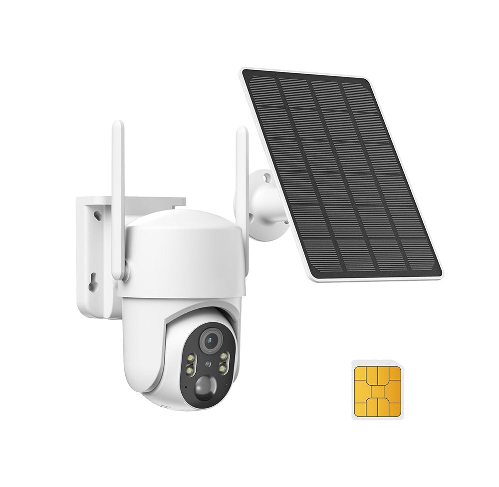 Cámaras de seguridad celulares 4G LTE versión global para exteriores alimentada por energía solar