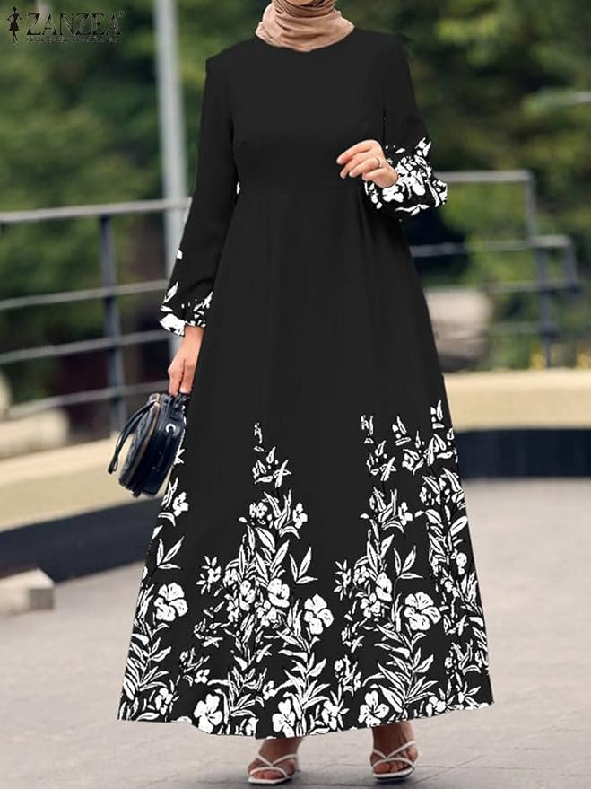 vestido musulmán, ropa islámica vintage, Primavera