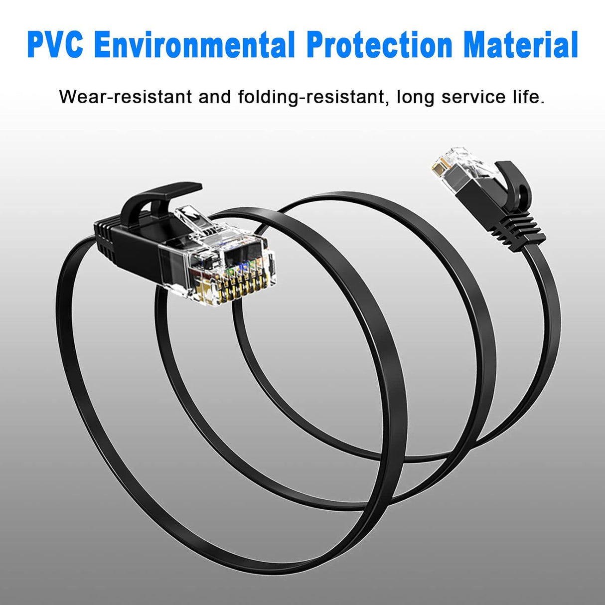 Cable Ethernet de 25 m, cable de red Cat 6