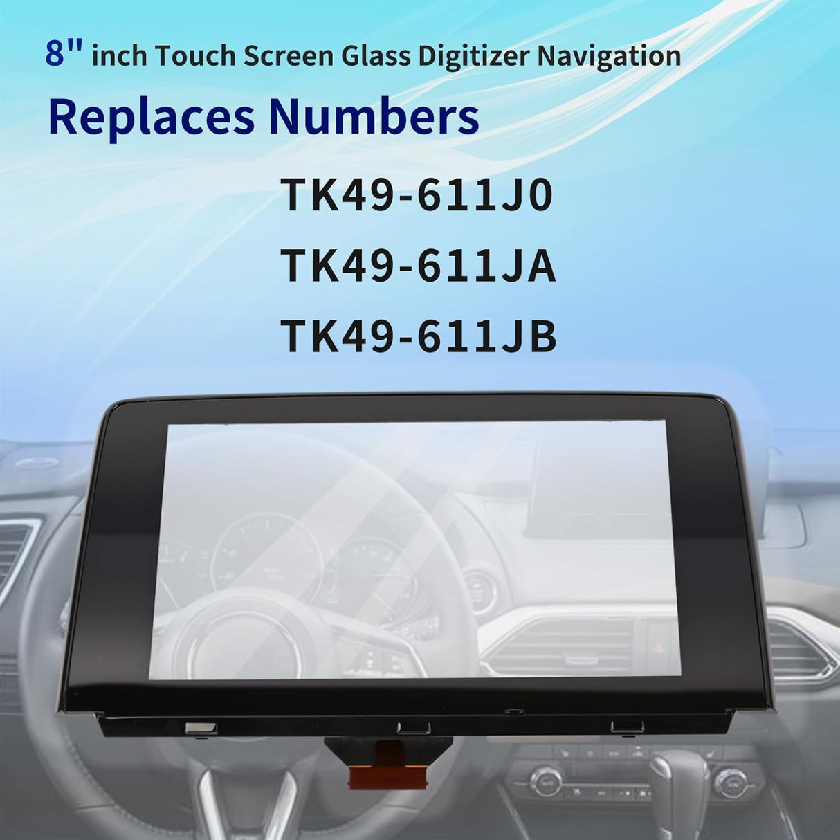 Reemplazo de navegación del digitizador de cristal de pantalla táctil de 8 pulgadas para Mazda CX9 CX-9 2016 2017 2018 2019