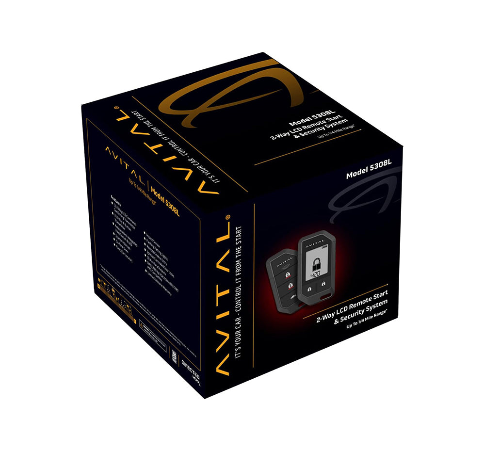 Sistema de Seguridad y Arranque Remoto Avital 5308L | Alarma Automotriz Bidireccional con 2 Controles Remotos