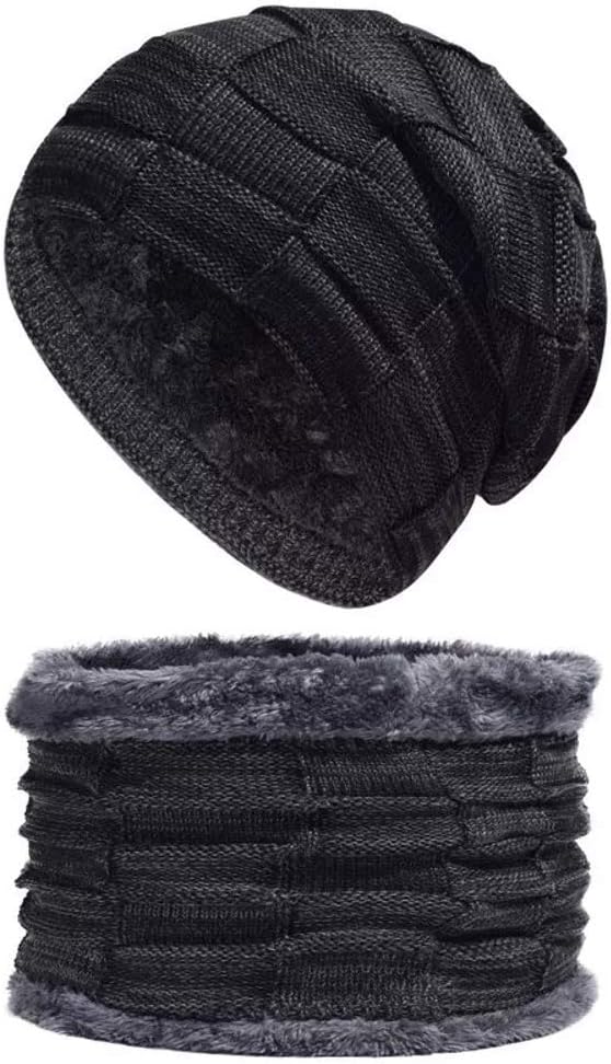 Gorro A Cuadros + Bufanda Cuello Unisex Para Invierno