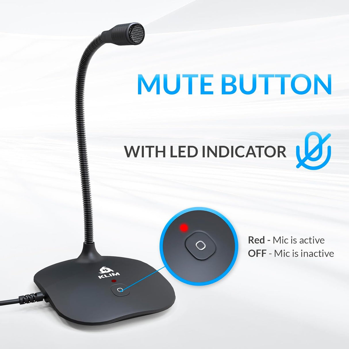 KLIM Talk - Micrófono de escritorio USB para computadora