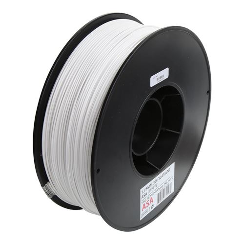 Filamento para impresora 3D ASA blanco de 1,75 mm (1 kg)
