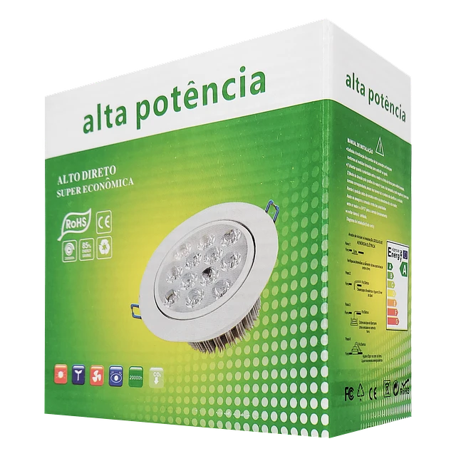 Lámpara De Luz LED 12W. Para Techo Interior y/o Exterior - GTI