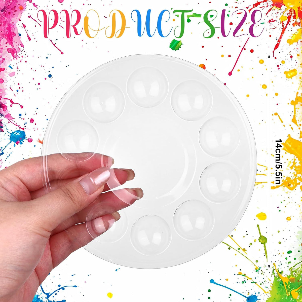 Waldeinsamkeit Paletas Desechables para Pintura 5,5" – 200 Unidades Transparentes
