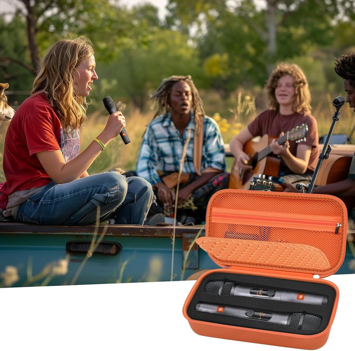 Comecase Estuche para micrófono inalámbrico Compatible con JBL Wireless Two Microphone/para JBL Partybox