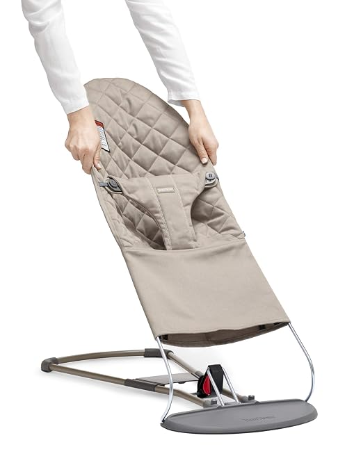 Asiento de Tela BabyBjörn para Mecedora Balance Soft / Bliss – Algodón Gris Arena