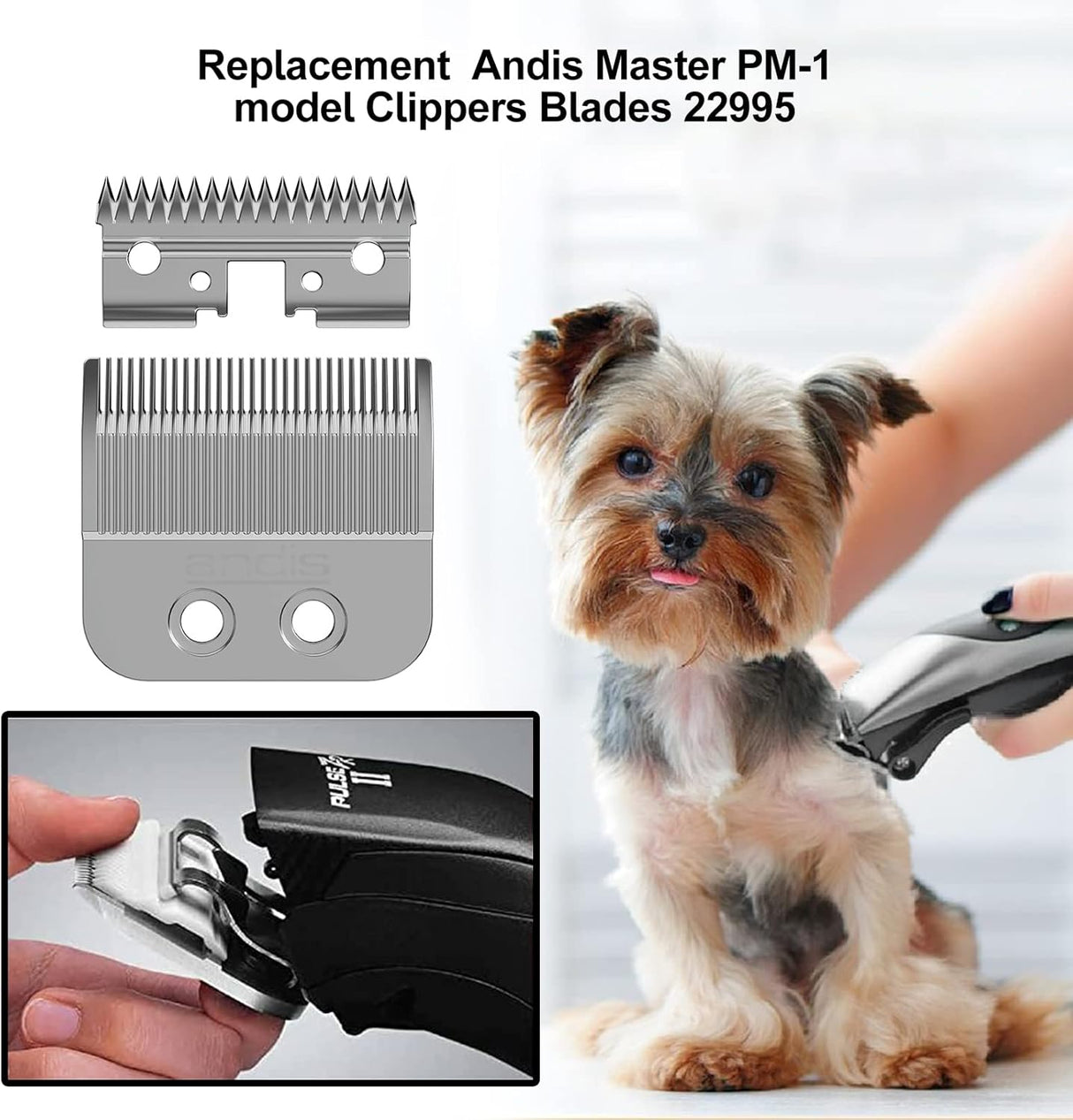 Cuchilla de Repuesto VHBW #22995 para Andis PM-1 Speedmaster | Ajustable de Acero Inoxidable