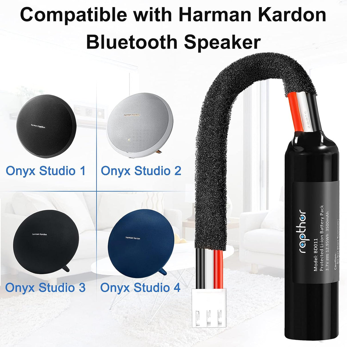 Rapthor Batería de Repuesto 3500mAh para Harman Kardon Onyx Studio 1/2/3/4