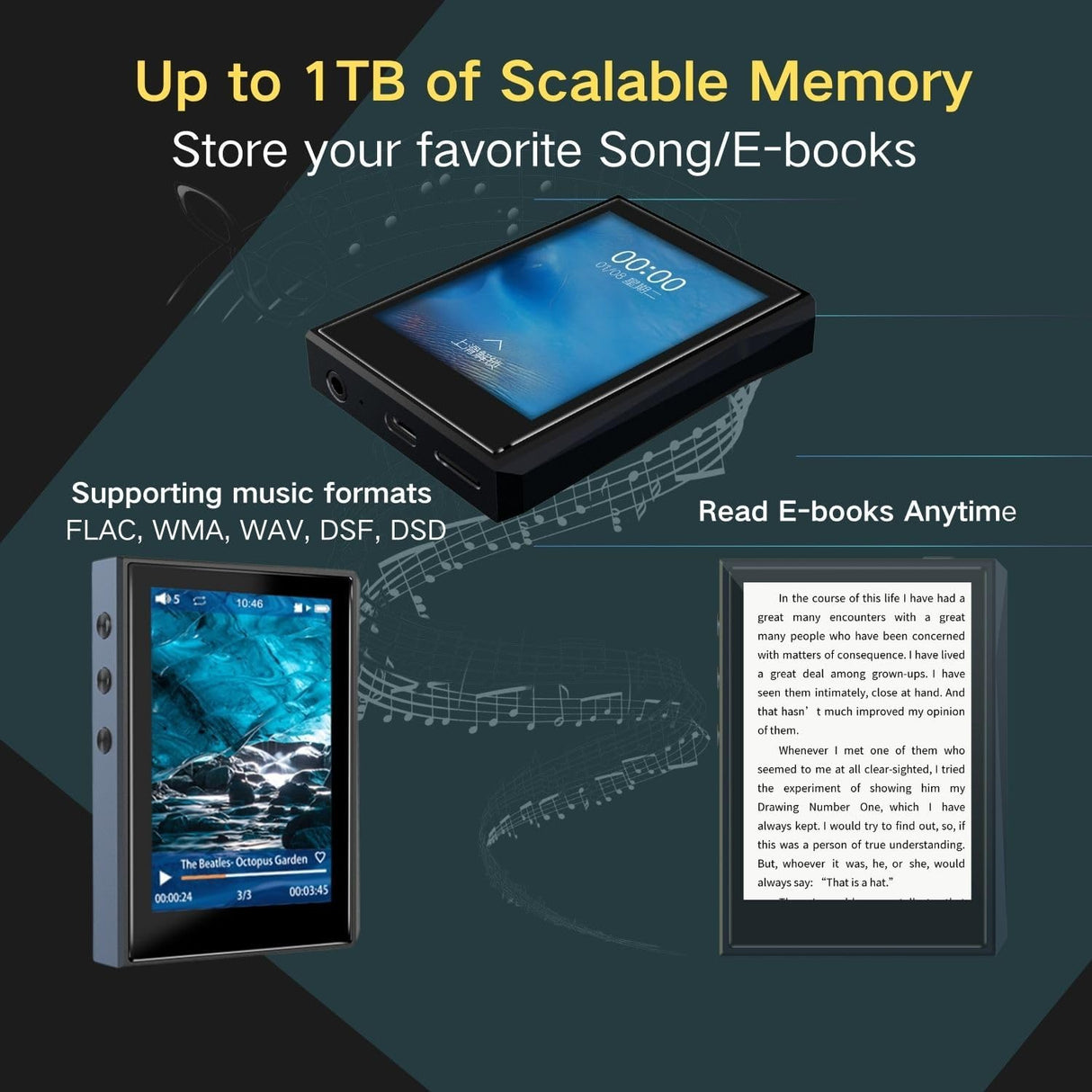 Reproductor MP3 portátil de alta fidelidad F22 Surfans