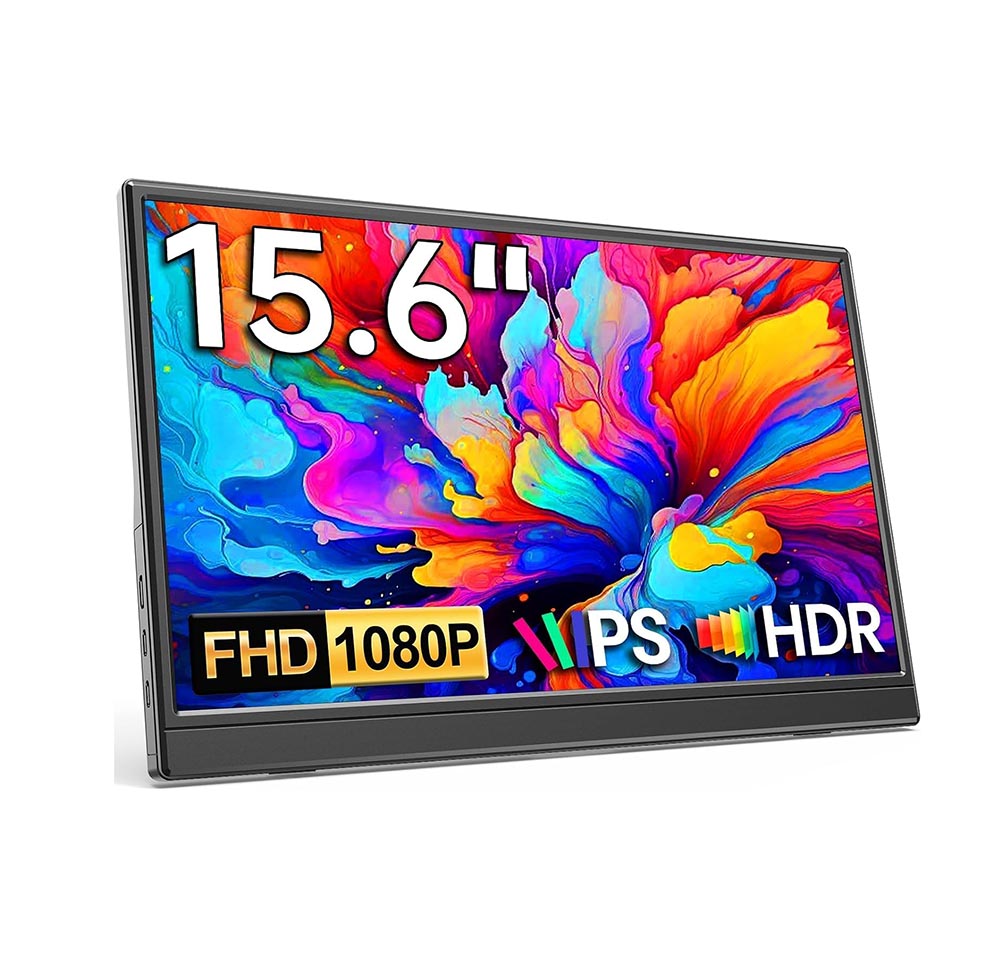 Monitor Portátil KQC K156 de 15,6” Full HD IPS 1080p USB-C HDMI Negro