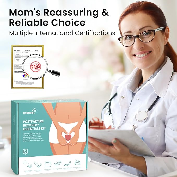 Kit de Recuperación Postparto GROWNSY | Essentials para Mamá | Todo en Uno | Nuevo