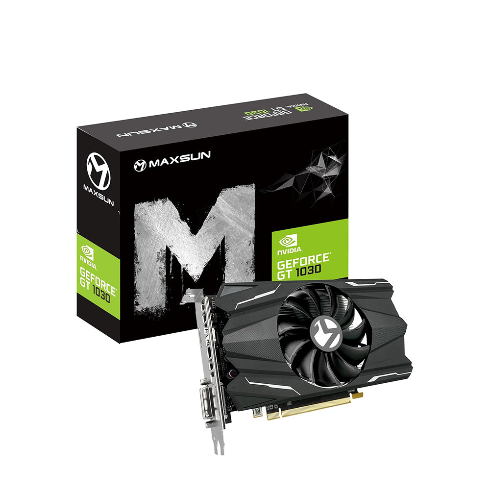 Tarjeta de Video Maxsun GeForce GT 1030 4GB GDDR4 | Mini ITX HDMI + DVI-D