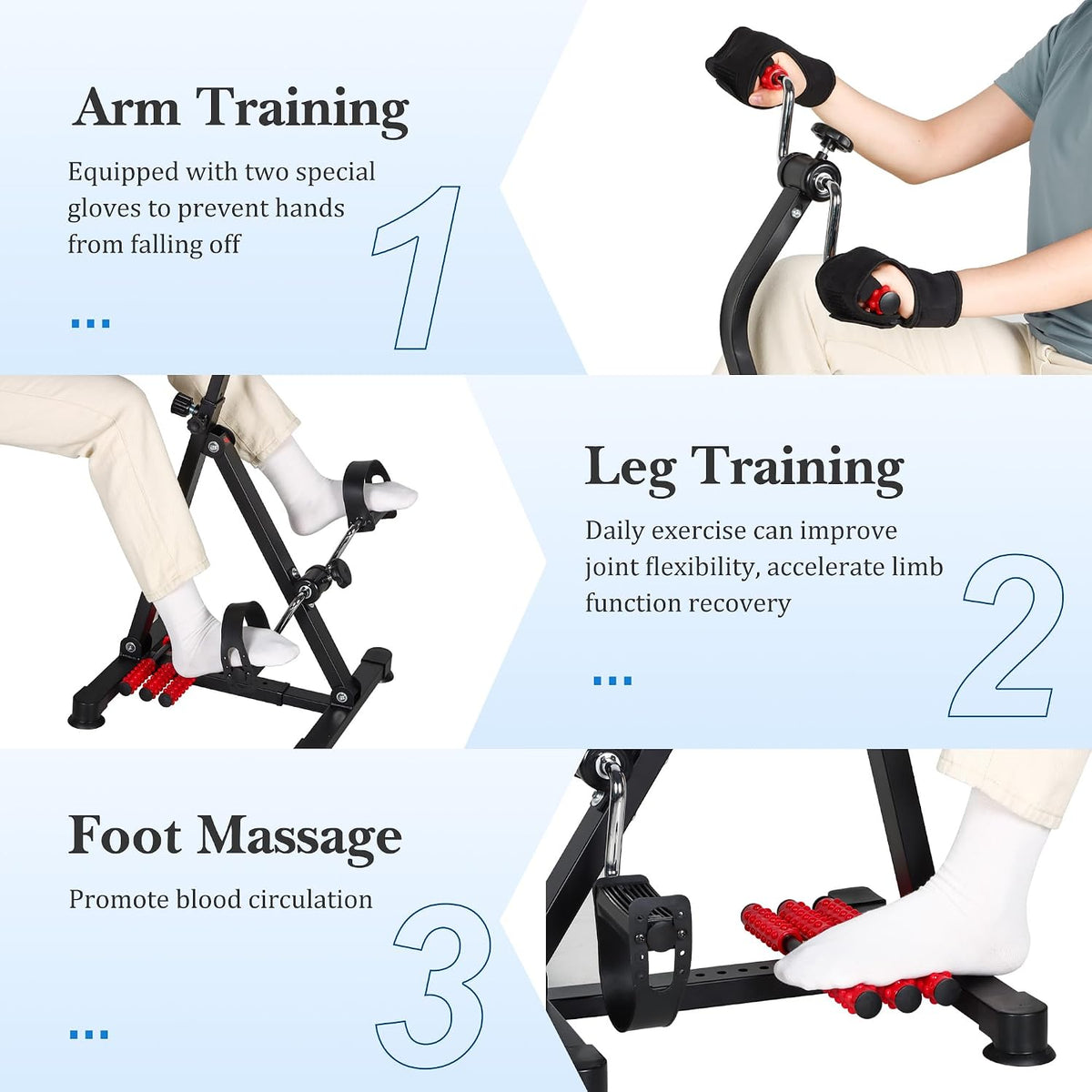 NIdreamCE Pedaleador Ajustable para Brazos y Piernas – Ejercicio y Rehabilitación