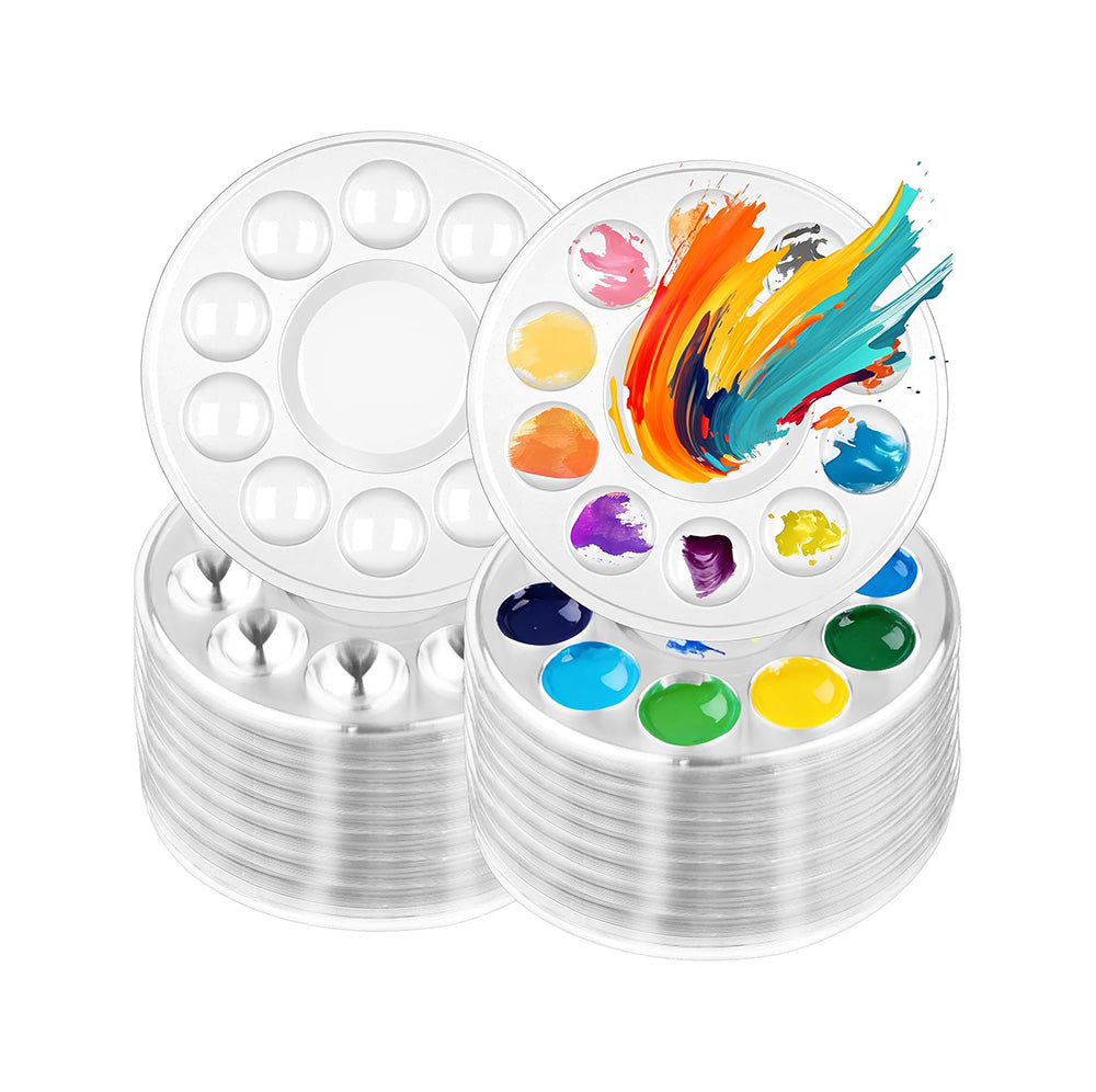 Waldeinsamkeit Paletas Desechables para Pintura 5,5" – 200 Unidades Transparentes